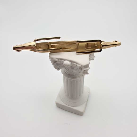 Other - Vintage ANSON USA Tie Clip Bar Clasp Gold Plate Initial Letter C FREE $HIPPING!!